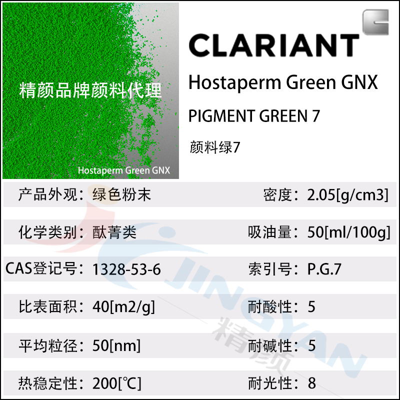 科萊恩GNX顏料綠7數(shù)據(jù)表