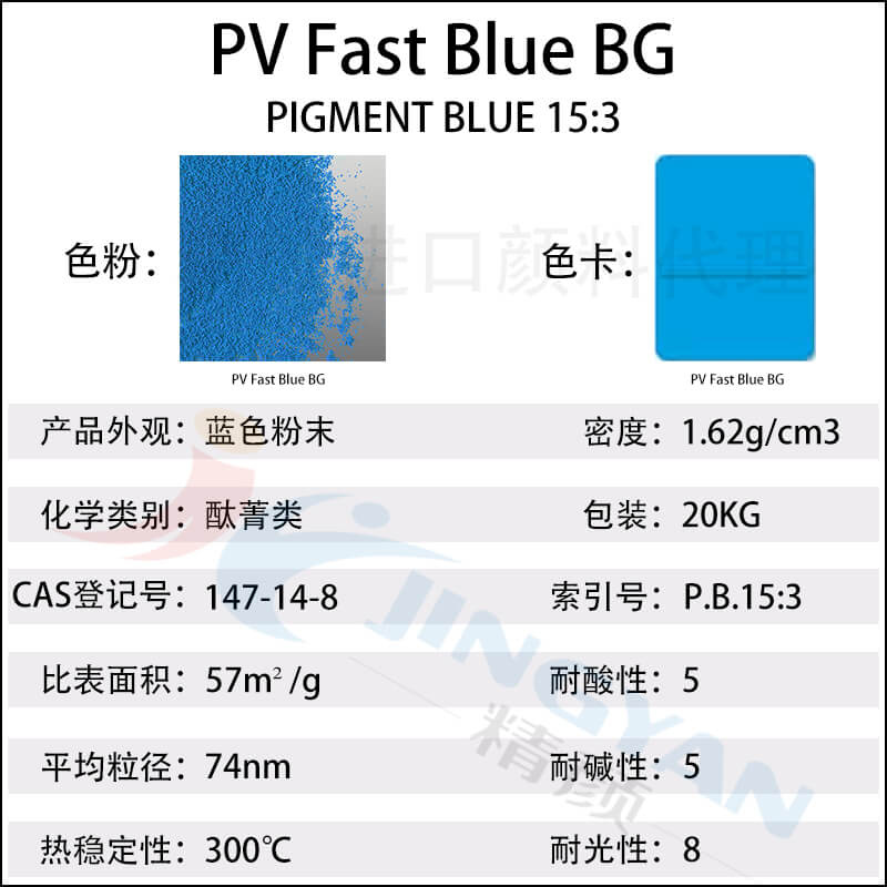 科萊恩PV Fast Blue BG酞菁藍(lán)有機顏料物理性能